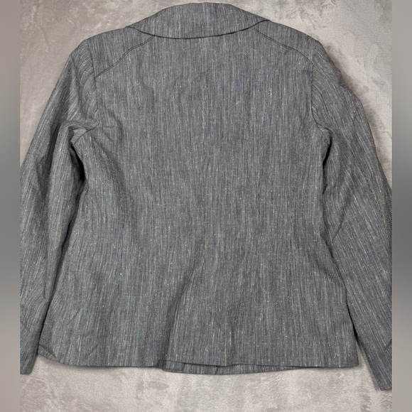 Vintage Pendleton Wool Silk Blend Textured Black White Button Front Blazer 8P - Picture 13 of 16